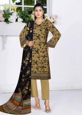 Skin Brown Slub Lawn 3pc Suit
