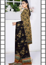 Skin Brown Slub Lawn 3pc Suit