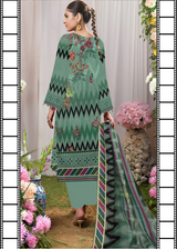 Teal Green Slub Lawn 3pc Unstitched