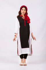 Styled Black & White Kurta
