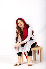 Styled Black & White Kurta
