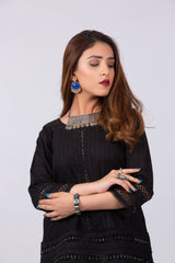 Black Embellished Formal Top