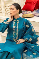 Zinc Organza Embellished Suit