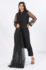 Black Organza Suit with Dupatta