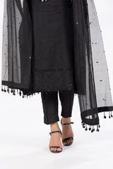 Black Organza Suit with Dupatta