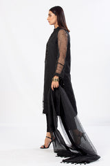 Black Organza Suit with Dupatta