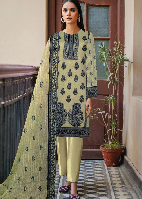 Spring Green Airjet Lawn 3pc Suit